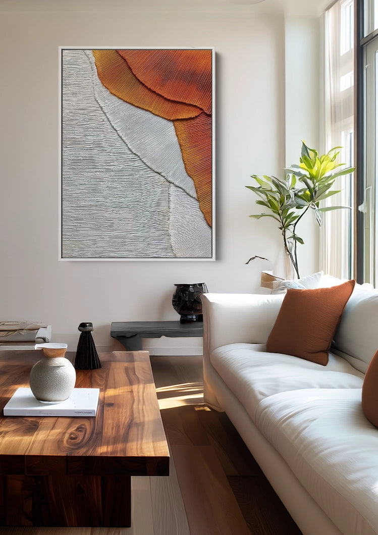 Oranje Verschuiving Schilderij Oranje Verschuiving Schilderij