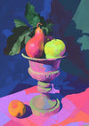 Fruit in neon schilderij