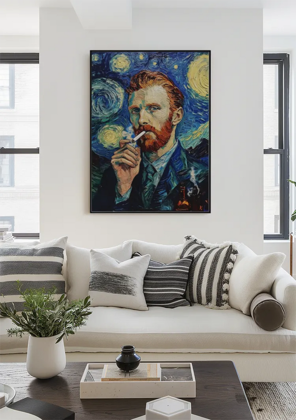 Smoking Van Gogh schilderij